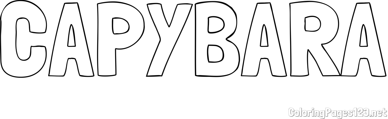 CAPYBARA Coloring Page