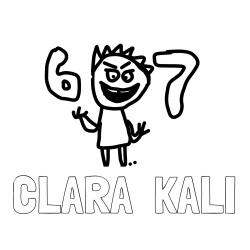 Online Created Coloring Page - CLARA  KALI Coloring Page and 676767676767676767676767