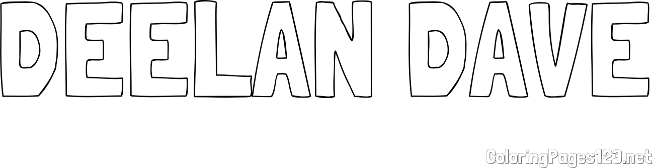DEELAN DAVE Coloring Page