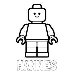 HANNES Coloring Page and Easy LEGO Character Coloring Page