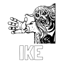 Online Created Coloring Page - IKE Coloring Page and Terrifying Monster Coloring Page -