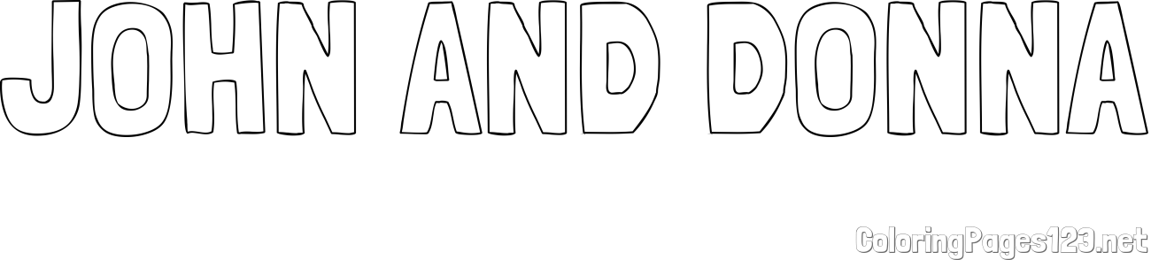 JOHN AND DONNA Coloring Page