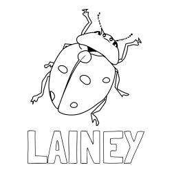 LAINEY Coloring Page and Realistic Ladybug Coloring Page