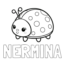 NERMINA Coloring Page and Smiling Ladybug Coloring Page