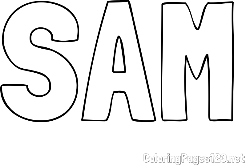 SAM Coloring Page