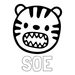 SOE Coloring Page and Simple Tiger Head Coloring Page