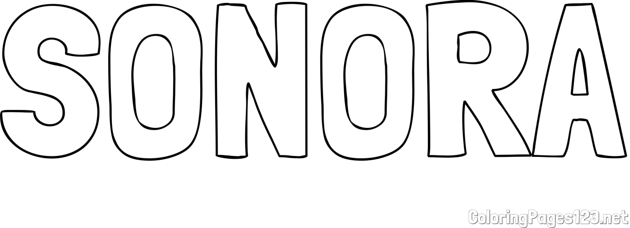 SONORA Coloring Page