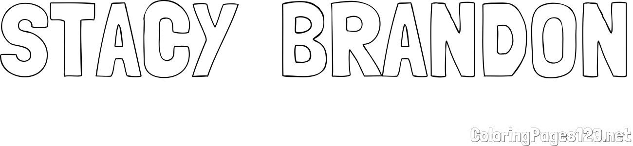 STACY  BRANDON Coloring Page