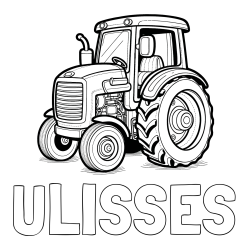 ULISSES Coloring Page and Tractor Coloring Page - Realistic and Beautiful