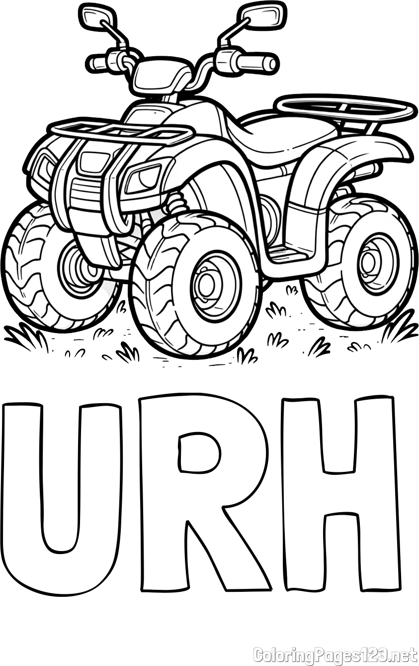 URH Coloring Page and Beautiful ATV Coloring Page