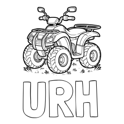 URH Coloring Page and Beautiful ATV Coloring Page