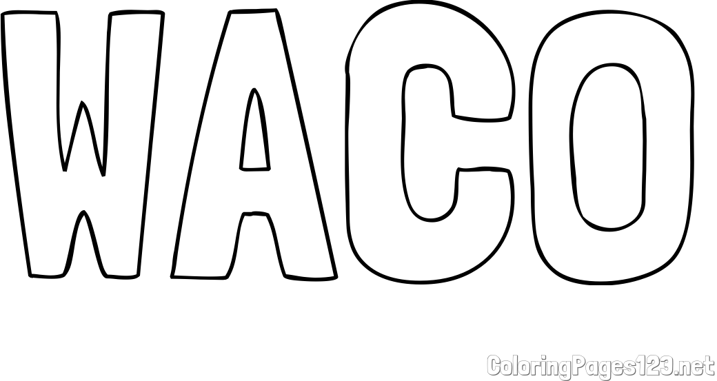 WACO Coloring Page