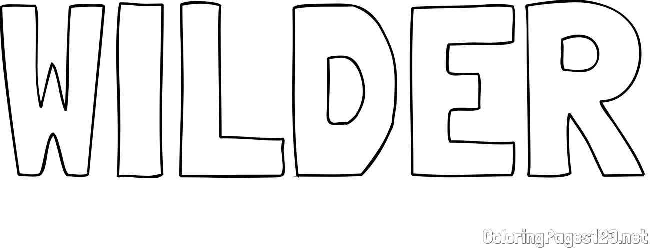 WILDER Coloring Page