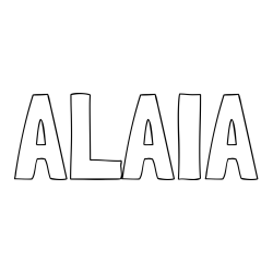 ALAIA Coloring Page