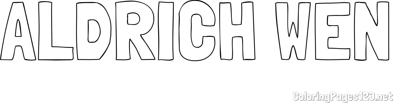 ALDRICH WEN Coloring Page