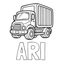 ARI Coloring Page and Large Truck Coloring Page