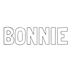 Online Created Coloring Page - BONNIE Coloring Page