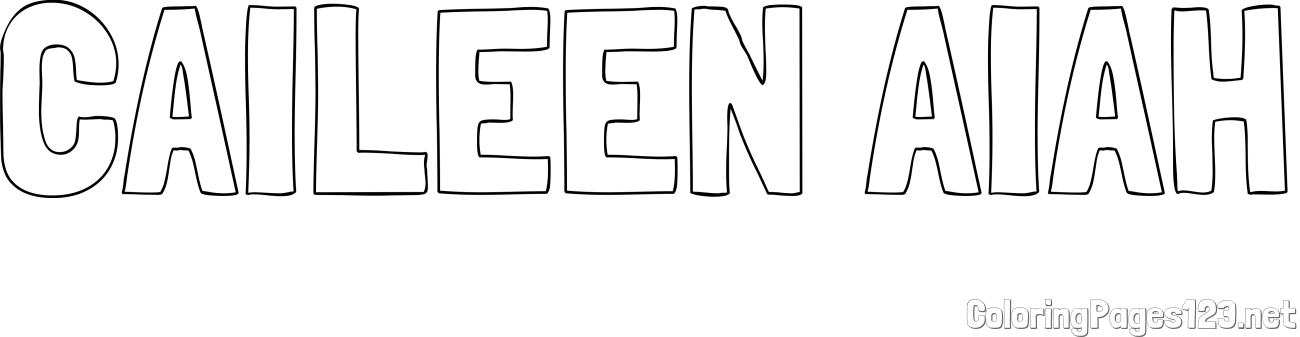 CAILEEN AIAH Coloring Page