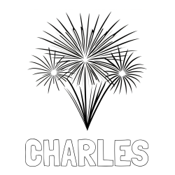 Online Created Coloring Page - CHARLES Coloring Page and Beautiful New Year’s Fireworks Coloring Page