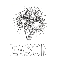 Online Created Coloring Page - EASON Coloring Page and Beautiful Fireworks Coloring Page