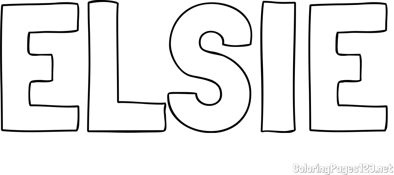 ELSIE Coloring Page