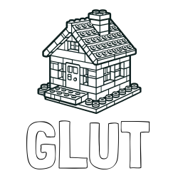 Online Created Coloring Page - GLUT Coloring Page and LEGO House Coloring Page
