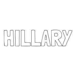 HILLARY Coloring Page