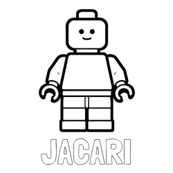 JACARI Coloring Page and Easy LEGO Character Coloring Page