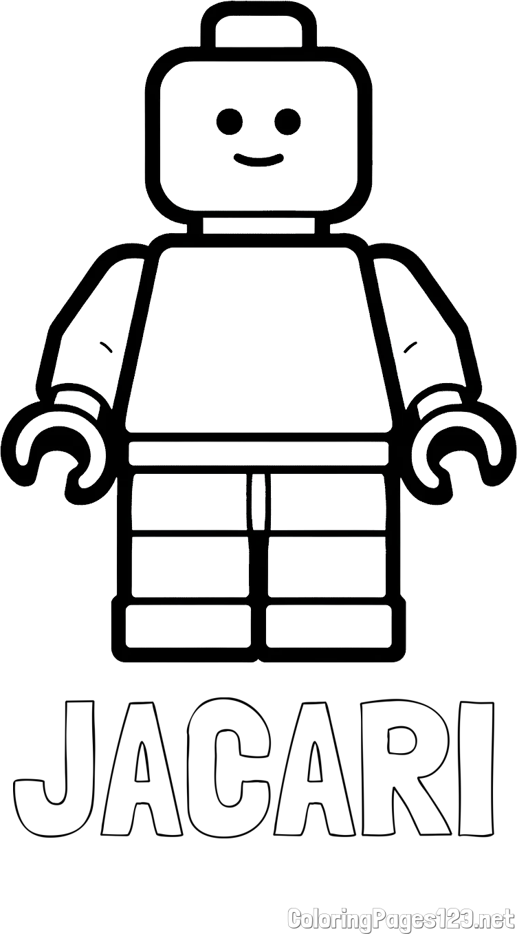 JACARI Coloring Page and Easy LEGO Character Coloring Page