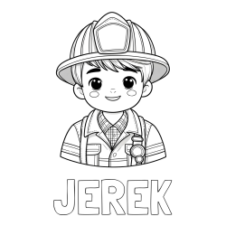 JEREK Coloring Page and Young firefighter's coloring page
