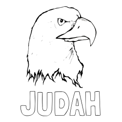JUDAH Coloring Page and American Bald Eagle Head Coloring Page
