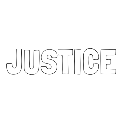 JUSTICE Coloring Page