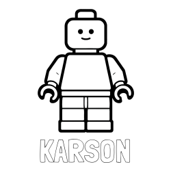 KARSON Coloring Page and Easy LEGO Character Coloring Page