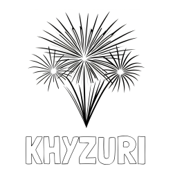 Online Created Coloring Page - KHYZURI Coloring Page and Beautiful New Year’s Fireworks Coloring Page