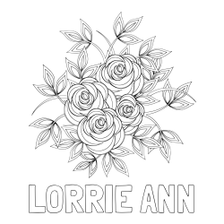 LORRIE ANN Coloring Page and Rose Mandala Coloring Page
