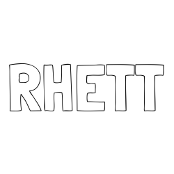Online Created Coloring Page - RHETT Coloring Page