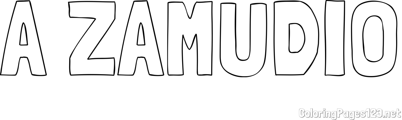A ZAMUDIO Coloring Page