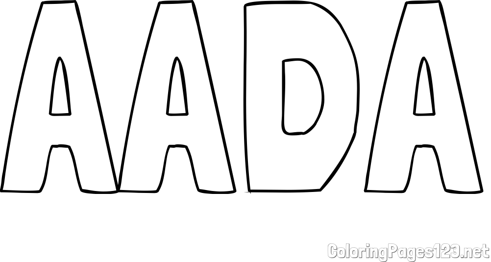 AADA Coloring Page