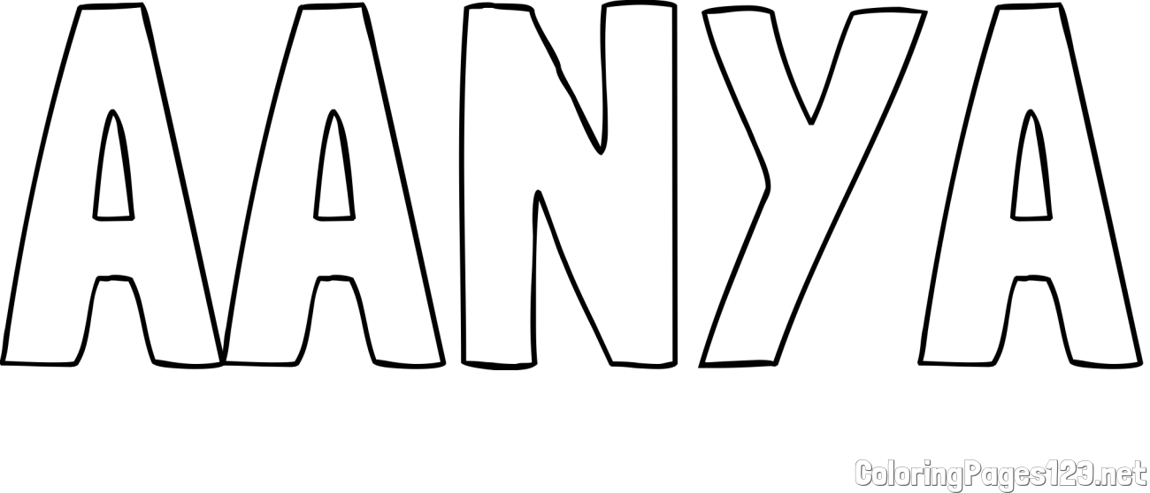 AANYA Coloring Page