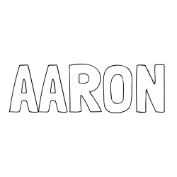 Online Created Coloring Page - AARON Coloring Page