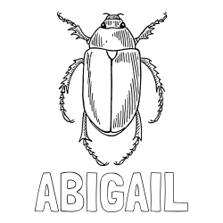 Online Created Coloring Page - ABIGAIL Coloring Page and Realistic Cockroach Coloring Page