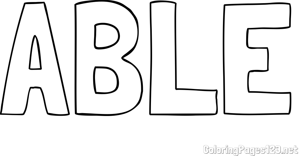 ABLE Coloring Page