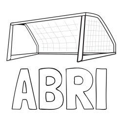 ABRI Coloring Page and Simple Soccer Goal Coloring Page