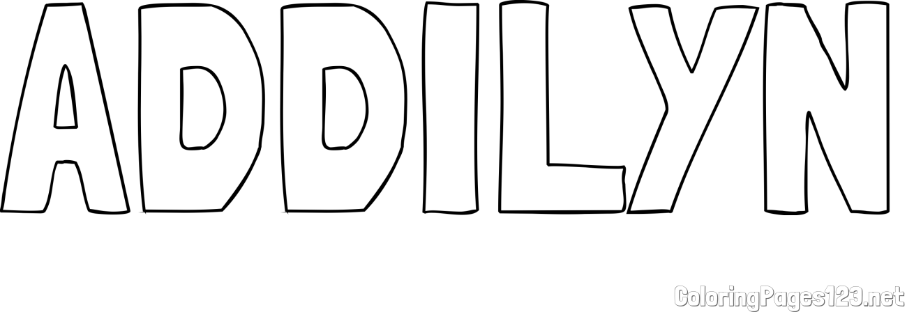 ADDILYN Coloring Page
