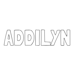 Online Created Coloring Page - ADDILYN Coloring Page