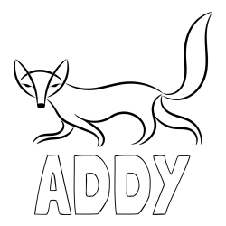 Online Created Coloring Page - ADDY Coloring Page and Artistically Depicted Fox Coloring Page