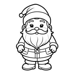 Adorable Santa Claus Coloring Page