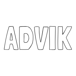 Online Created Coloring Page - ADVIK Coloring Page