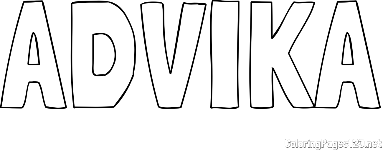 ADVIKA Coloring Page