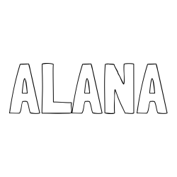 Online Created Coloring Page - ALANA Coloring Page